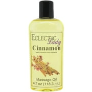 Cinnamon Massage Oil by Eclectic Lady, 4 oz, Sweet Almond Oil and Jojoba Oil