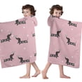 thumbnail image 4 of Cute Cartoon Dachshund Hooded Bath Towel，60"x35" for Ages 3 To 12 Kids, Quick Dry Lightweight Soft Microfiber Hood Beach Towel Cover Up for Kids, 4 of 7