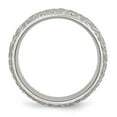 thumbnail image 5 of Auriga Fine Jewelry Stainless Steel Brushed and Polished Textured 8 mm Band for Women Size 10, 5 of 6