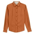 thumbnail image 5 of Womens Long Sleeve Easy Care Cotton/Polyester Shirt Texas Orange/Light Stone 5XL, 5 of 6