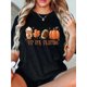 thumbnail image 1 of Women T-Shirt Halloween Pumpkin Thanks Giving Family Funny Turkey Graphic Casual autumn Tee Tops Women's T Shirt, 1 of 6
