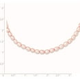 thumbnail image 2 of Sterling Silver Rh-Plate 4-5mm Pink Rice Fw Cultured Pearl Necklace (13 X 4.5) Made In Canada qh5280-13, 2 of 5