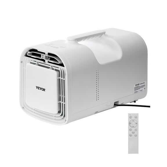 VEVOR Portable Air Conditioner, 4250 BTU 3-Speed Air Conditioning Unit with 24H Timer, Remote-Control Air Portable AC Adjustable Temperature 16-32℃, for Outdoor Tent Camping, RVs or Home Use, White