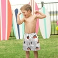 thumbnail image 4 of FORMRS Boys Swim Trunks Quick Dry Mesh Liner Boardshorts Sizes XS-XL, Cartoon Red Houses, 4 of 7
