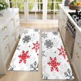 thumbnail image 4 of Kitchen Rugs Sets Of 2,White Christmas Snowflake Pattern Anti Fatigue Kitchen Mat Rugs Non Slip Washable,Decorative Kitchen Floor Mats for Kitchen,Sink,Laundry,17"X47", 4 of 5