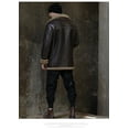 thumbnail image 6 of New Arrival Men's Winter Long Coat Genuine Leather Natural Sheepskin Shearling Jacket for Male Thick Wool Liner Black Brown Plus Oversize for Weight over 110kgs,Brown,48, 6 of 10