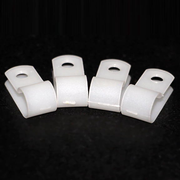 MERRYHAPY 100-Pack Clear R-Type Wire Cable Clamps for Computer and TV Cable Management, and Easy to Use