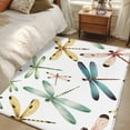 thumbnail image 5 of Dragonfly Washable Area Rug&nbsp;3x5ft Watercolor Colorful Wings Flying Soft Rectangle&nbsp;Rugs for Living Room, Non Slip Carpet for Bedroom&nbsp;Entryway Dining Room, 5 of 9