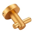thumbnail image 2 of 2-Piece Wall-Mounted Bathroom Robe Hook with hidden mounting base in Gold, 2 of 7