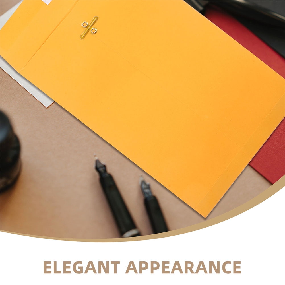 UPOUART 100pcs Manila Clasp Envelopes Elegant Secure Clasp Closure For Mailing Storing Items And Documents