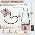 thumbnail image 7 of LedBack Dachshund Print Women Hobo Bag Leather Crossbody Satchel Purse Bag with Zipper Pockets, Portable Messenger Bag Shoulder Purse for Women Ladies with Adjustable Strap, Pink, 7 of 7