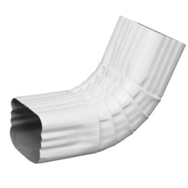 Amerimax Home Products 33064 2 x 3 in. White Galvanized Steel Gutter Front Elbow, Style A