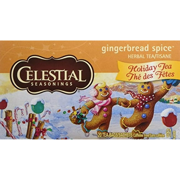 Celestial Seasonings Holiday Herbal Tea, Gingerbread Spice, 20 Count