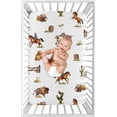 thumbnail image 3 of Sweet Jojo Designs Country Western Taupe Brown and Cream Mini Fitted Crib Sheet, 3 of 6
