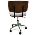 thumbnail image 3 of Simpli Home Dax Swivel Adjustable Executive Computer Bentwood Office Chair-Color:White, 3 of 7