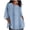 Light Blue, variant on Xihbxyly Women 3/4 Sleeve Shirts Womens 3/4 Sleeve Cotton Linen Tops Casual Loose Fit Cute Daisy Print T Shirts Summer Round Neck Pullover Blouses Trendy Lightweight Soft Plus Size Tops