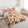 thumbnail image 4 of Homewish Cute Vintage Flowers 3-Piece Full Size Comforter Sets For Boys Girls,Colorful Floral Blossoms Bedding Comforter Set,Spring Garden Lightweight Bedding Sets,Luxury Bedroom Decor,Reversible, 4 of 9