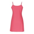 thumbnail image 5 of SMihono Vacation Dresses for Women Summer Trendy Eyelet Embroidery Mini Dress Spaghetti Strap V Neck Casual Sundress Hot Pink S, 5 of 6