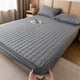 thumbnail image 1 of Funda de colchón engrosada - Sombrero de cama moderno marrón texturizado de 200x180cm - Ajuste elástico de algodón 98% - Teñido reactivo - 1 pieza, 1 of 6