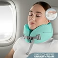 thumbnail image 2 of Skechers Memory Foam Car U-Shaped Neck Pillow,Cotton Cover,Sweat-Absorbent,Ergonomic Support for Car,Office,and Travel Green, 2 of 8