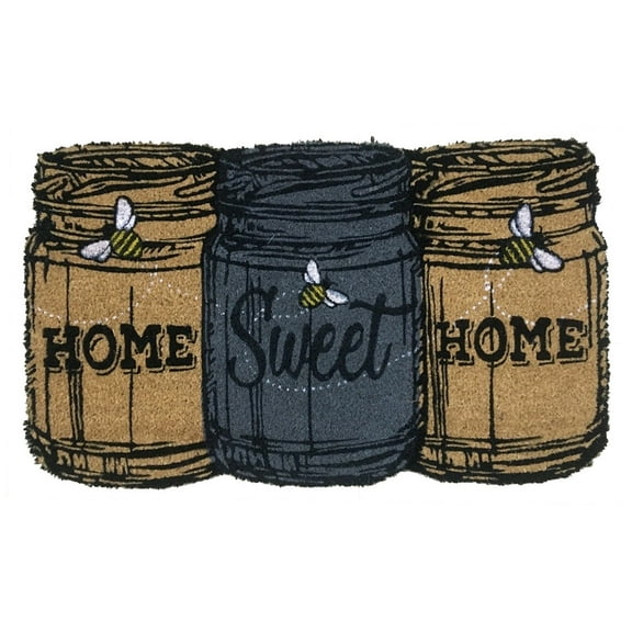 Briarwood Lane Home Sweet Home Mason Jars Spring Natural Fiber Coir Doormat