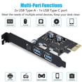 thumbnail image 2 of USB PCIE Card 18W Power Delivery, PCI Express 3 Port (Type C, 2 X Type A) PCIe USB 3.0 Fast Charging Card Expansion Card, 2 of 6