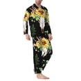 thumbnail image 2 of Naloa Men’s Pajamas Set - Long Sleeve Button Down Sleep Shirt and Pajama Bottoms Sleepwear Set-Small, 2 of 7