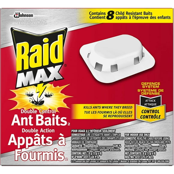 Raid Max Ant Killer Baits And Traps For Indoor Use, Child Resistant, 8 Count