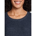 thumbnail image 5 of Time and Tru Women's Hacci Knit Pullover with Long-Sleeves, Single and 2-Pack, Sizes XS - XXL, 5 of 6