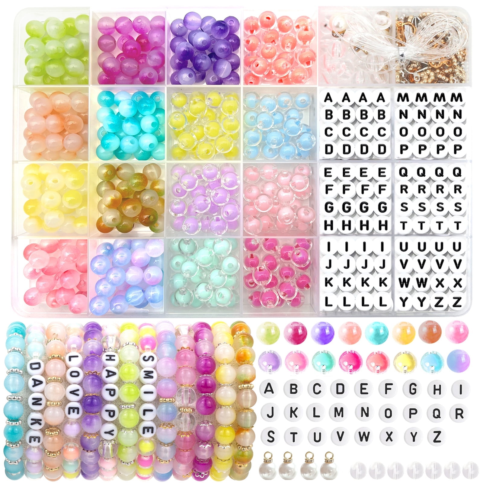 Meafeng 800+ Piece Acrylic Beads Jewelry Making Kit photo 1