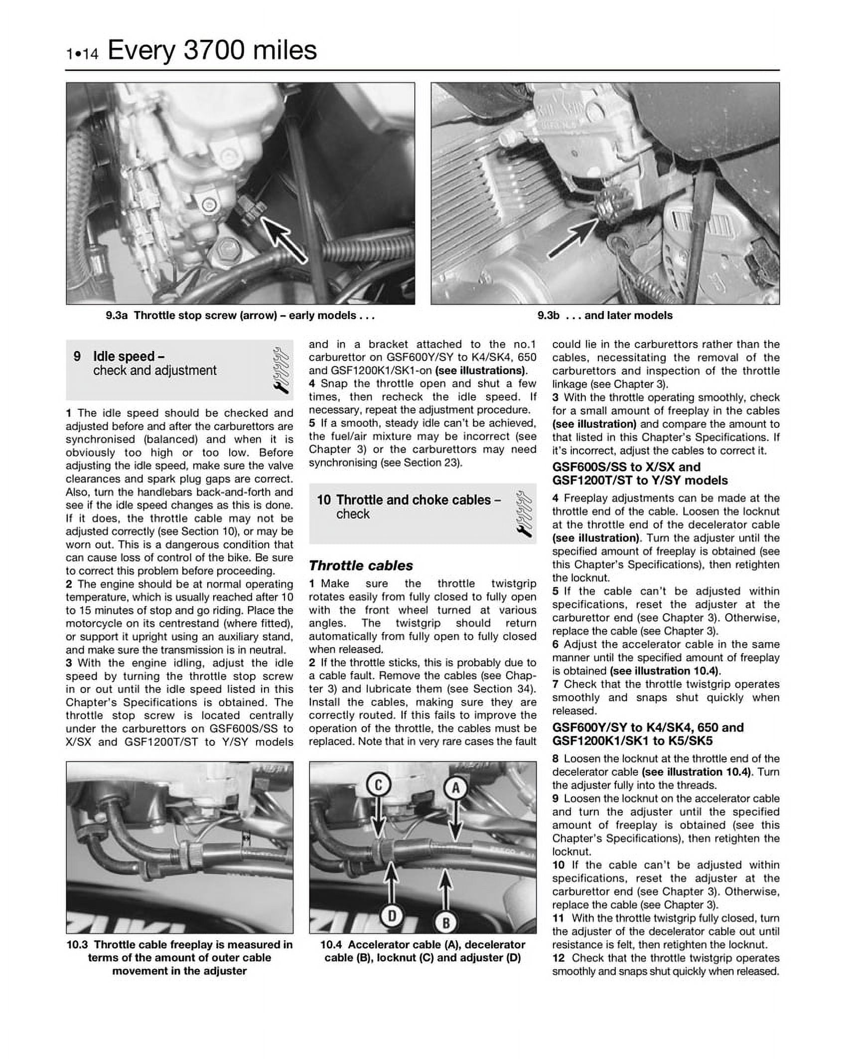 Suzuki GSF600/650 & 1200 Bandit (95-06) Haynes Repair Manual ^