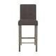 thumbnail image 1 of CorLiving Leila Fabric Upholstered Wood Leg Barstools - Bar Height Stool with Tufted Back, Perfect Tall Bar Height Chair for Kitchen or Bar, 1 of 8