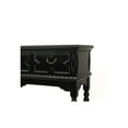 thumbnail image 2 of 3 Drawer Console Table with X Shaped Design and Bun Feet Black, 2 of 4