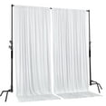 thumbnail image 3 of AK TRADING CO. 10 feet x 10 feet Polyester Backdrop Drapes Curtains Panels with Rod Pockets - Wedding Ceremony Party Home Window Decorations - White, 3 of 9