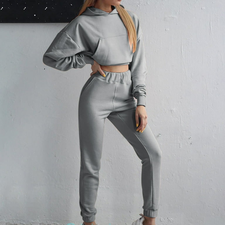 Dyegold Women's Two Piece Outfits Matching Sets Long Sleeve Hoodies Tops  Pants Tracksuit Lounge Sets Teen Girls Sweatsuits 