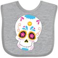 thumbnail image 3 of Inktastic Sugar Skull Blue Boys or Girls Baby Bib, 3 of 4