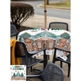 thumbnail image 4 of Outdoor Tablecloth with Umbrella Hole and Zipper, Gingerbread Christmas Square Table Cloth 60x60 Inch Waterproof Tablecloth, Xmas Tree Snowflake Winter Picnic Table Cover for Patio Camping, 4 of 7