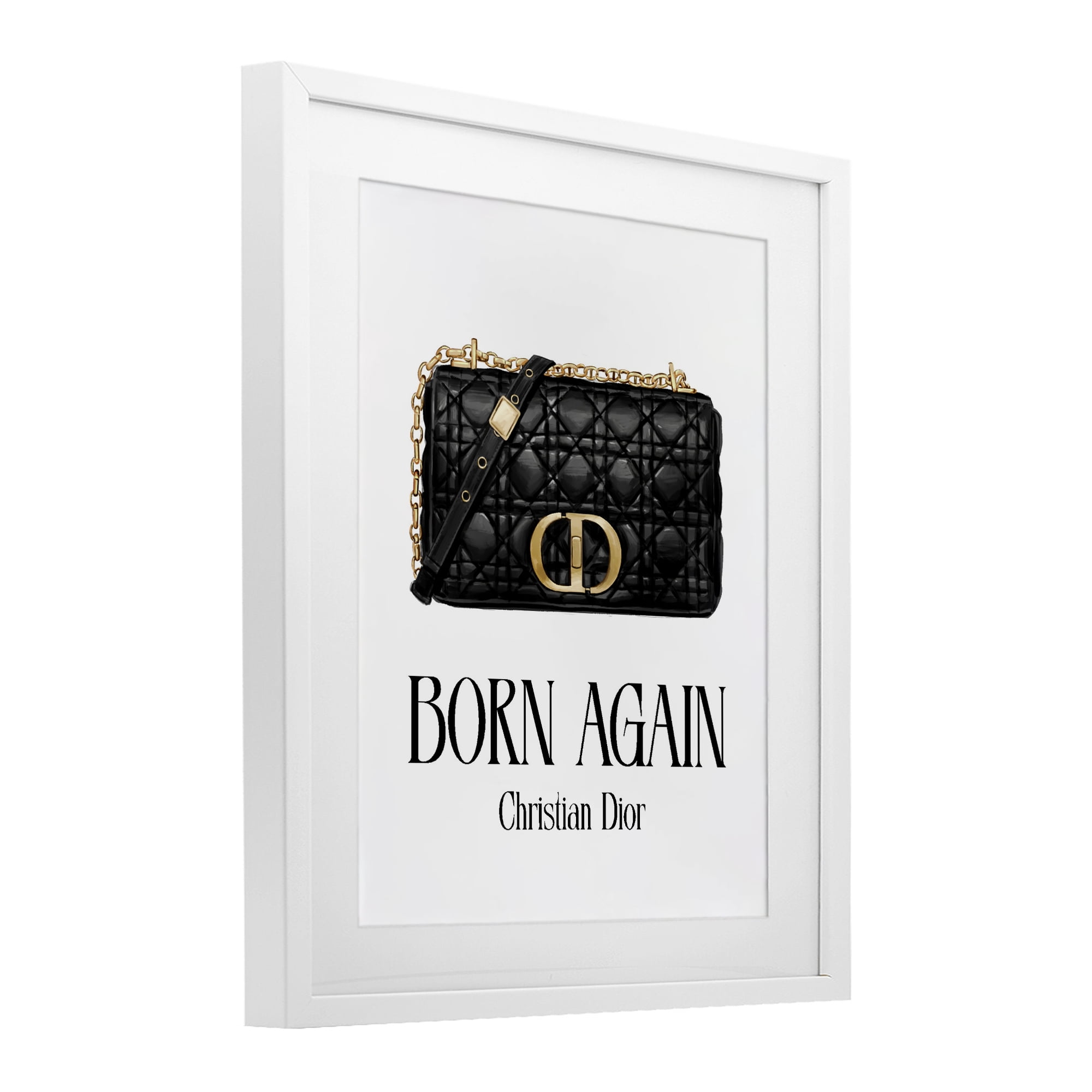 Stupell Industries Born Again Christian Bag White Framed Print Under Glass, design by Ziwei Li