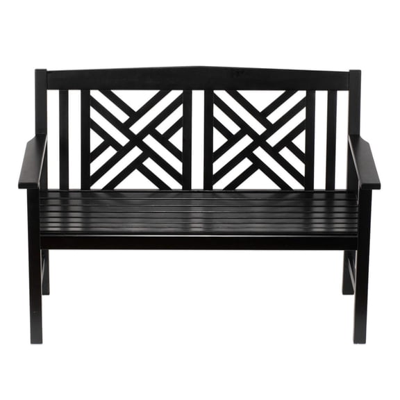 Achla 4-Feet Fretwork bench - Black