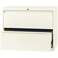 thumbnail image 3 of Hirsh 36-in Wide HL10000 Series Metal 2 Drawer Lateral File Cabinet Off White, 3 of 6