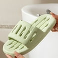 thumbnail image 4 of YTCAMLO Non-Slip Shower Shoes for Women and Men Soft Bathroom Slippers with Drain Holes Quick Dry Slide Sandals for Living Room Dorm Gym Pool, Green 5.5-6, 4 of 8