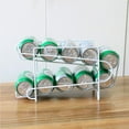 thumbnail image 1 of spellwife Double-layer Cans Storage Racks Cans Rolling Holder Refrigerator Beverage Rack, 1 of 9