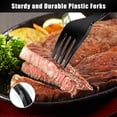 thumbnail image 4 of Plastic Forks 100 Pieces,6.7 Inch Reusable Plastic Forks Black and Robust Cutlery Sets for Birthday Party Barbecue Party Wedding ect, 4 of 6