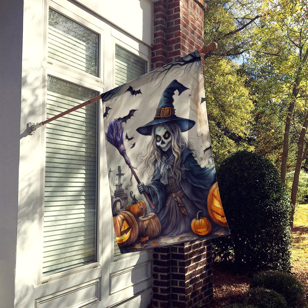 Witch Spooky Halloween House Flag 28 in x 40 in