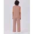 thumbnail image 2 of Lounge Set PINSPARK, top y pantalones sin mangas con cuello en V para mujer, 2 of 6