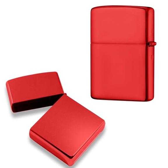 Lighter Case Compatible with Zippo, Without Insert Metal Lighter Cover Shell for Zippo (Red)
