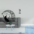 thumbnail image 2 of Arte de pared,Estatua decorativa de pared de gato negro de metal,Escultura de pared de metal minimalista con adorno de pared,Figura de escritorio,Estatua de, 2 of 8
