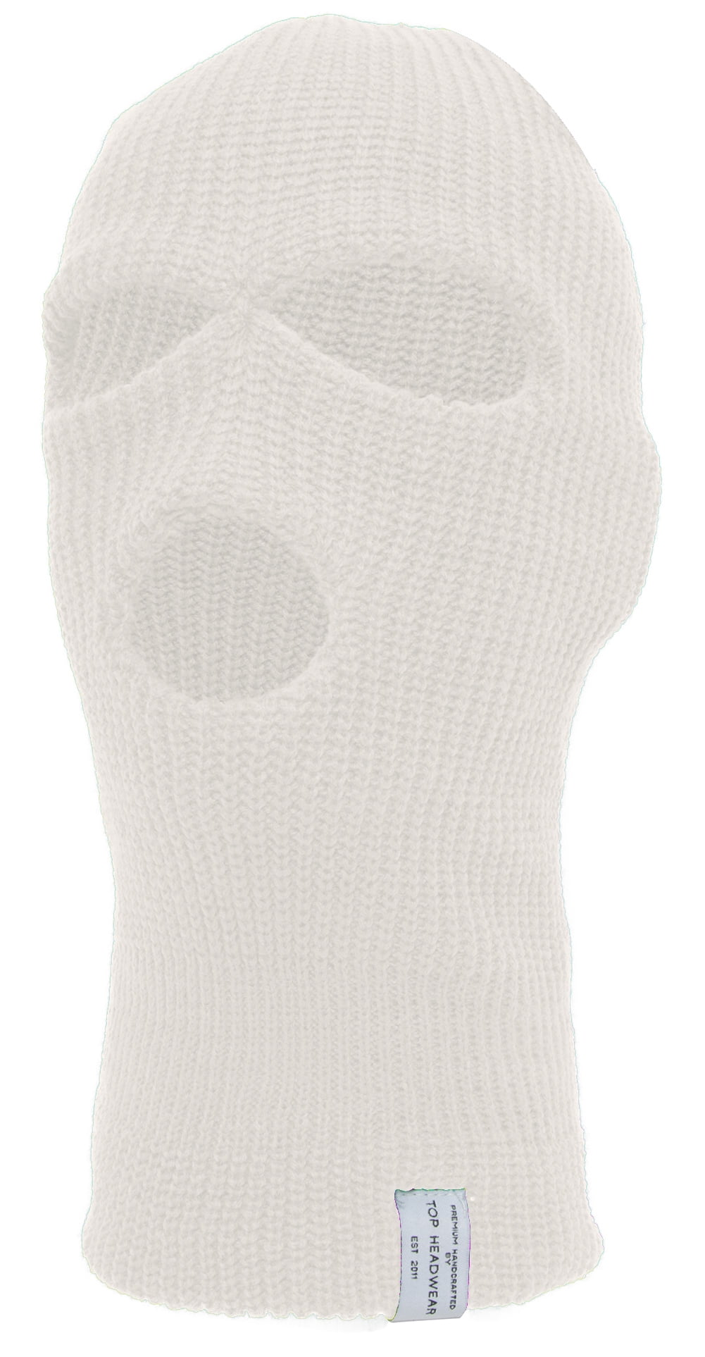 3 Hole Winter Ski Mask- White by