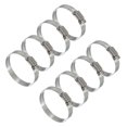 thumbnail image 1 of Uxcell 8 Pcs Abrazaderas de Manguera, 1.6-2.5 Pulgadas Abrazadera de Manguera Ajustable de Acero Inoxidable 304 para Fontanería Automotriz, Abrazaderas de Tubería de Línea de Combustible, Plateado, 1 of 7