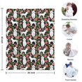 thumbnail image 4 of White Poodle Dog Hawaiian Floral Blanket,Comfortable Soft Flannel Throw Blanket,All Season,Warm Lightweight Blankets for Sofa Bed Couch Living Room Chair,30"x40"(80x100cm), 4 of 4